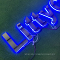 3d Illuminated Outdoor Sign Stainless Steel Word Lighted Backlit Halo Lit Channel Letter